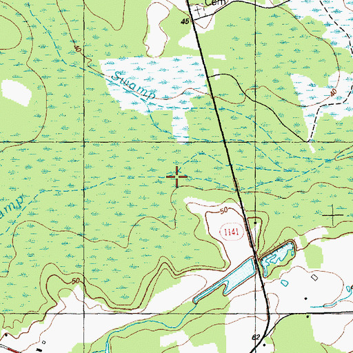 Topographic Map of Juniper Swamp, NC
