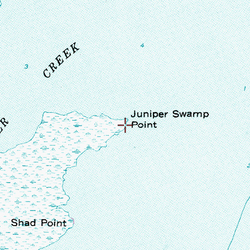 Topographic Map of Juniper Swamp Point, NC