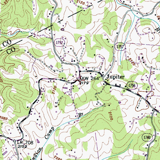 Topographic Map of Jupiter, NC