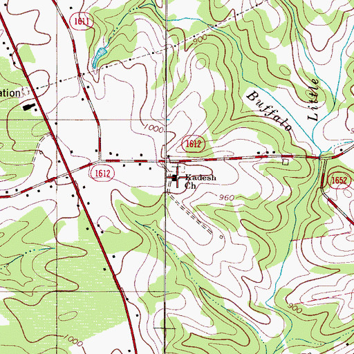 Topographic Map of Kadesh Church, NC
