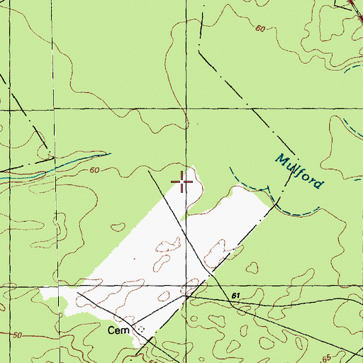 Topographic Map of Kates Chapel, NC