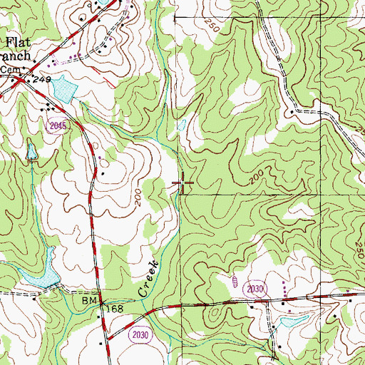 Topographic Map of Kates Creek, NC