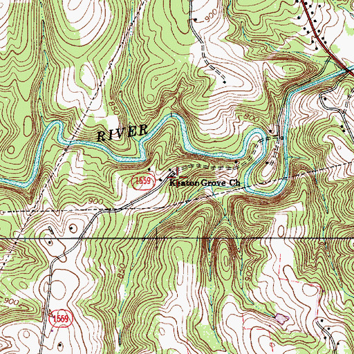 Topographic Map of Keaton Grove Church, NC