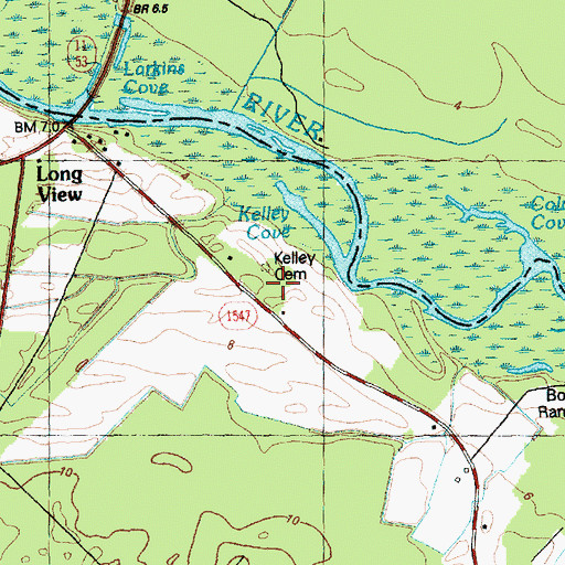 Topographic Map of Kelley Cemetery, NC