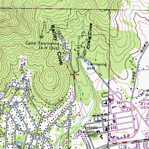 Topographic Map of Kelley Cove, NC