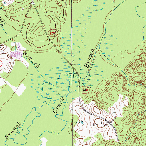 Topographic Map of Kelly Branch, NC