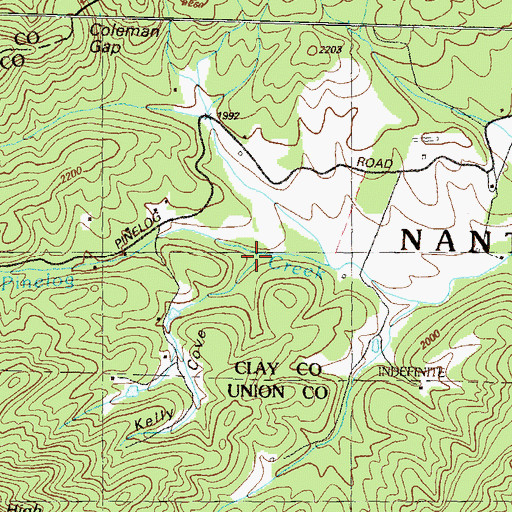 Topographic Map of Kelly Cove, NC