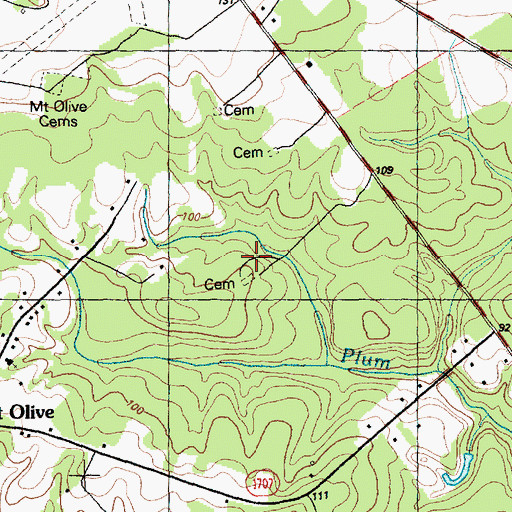 Topographic Map of Kemp Church, NC