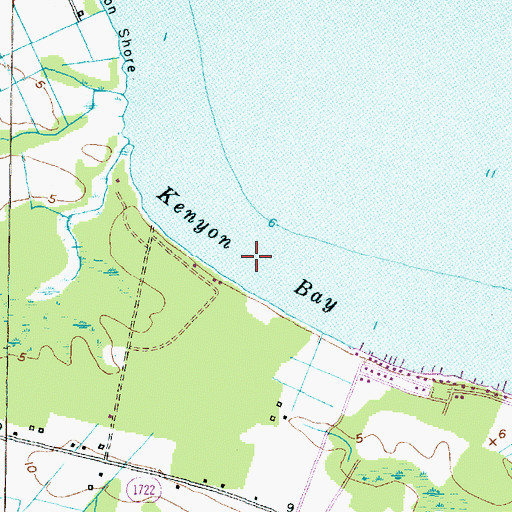 Topographic Map of Kenyon Bay, NC