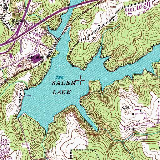 Topographic Map of Kerners Mill Creek, NC