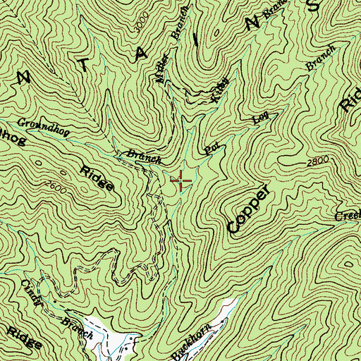 Topographic Map of Kilby Branch, NC