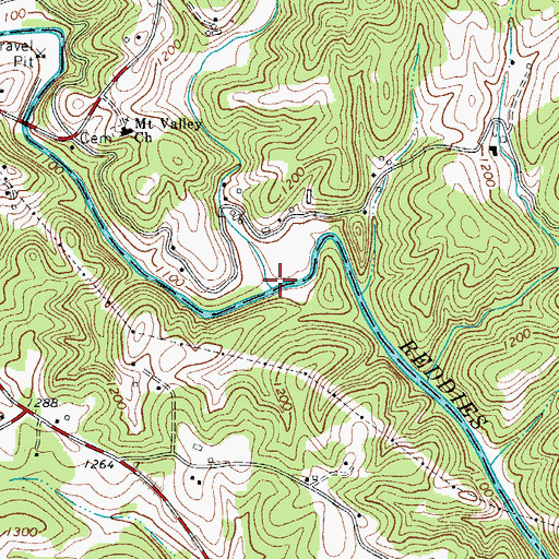 Topographic Map of Kilby Branch, NC