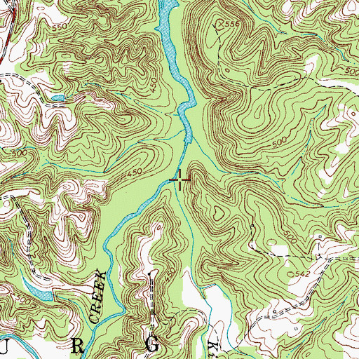 Topographic Map of Kilgore Creek, NC