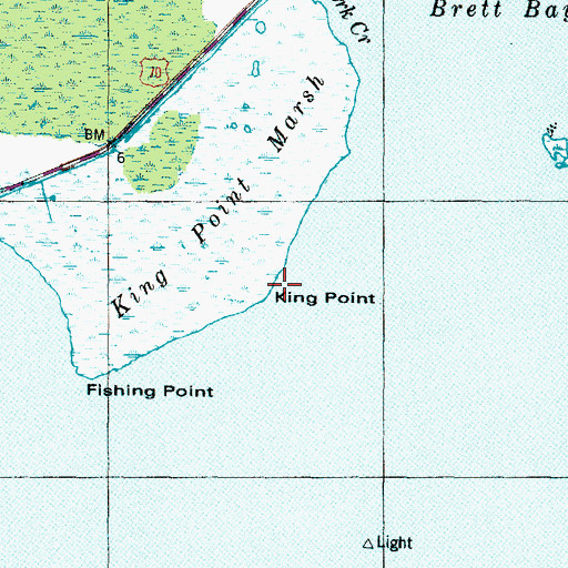 Topographic Map of King Point, NC