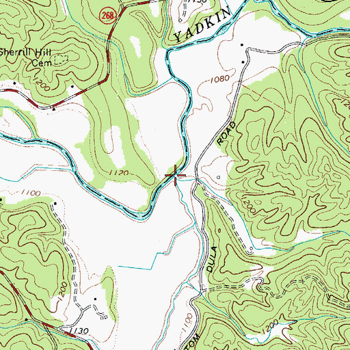 Topographic Map of Kings Creek, NC