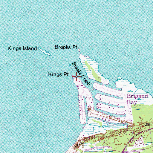 Topographic Map of Kings Point, NC
