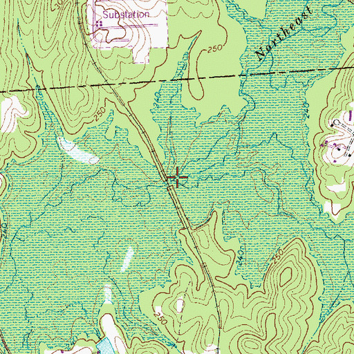 Topographic Map of Kit Creek, NC