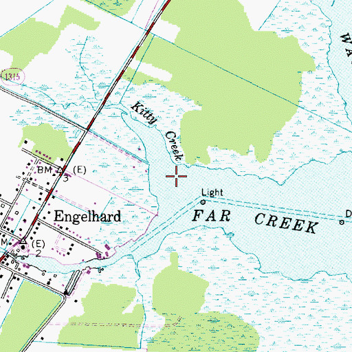 Topographic Map of Kitty Creek, NC