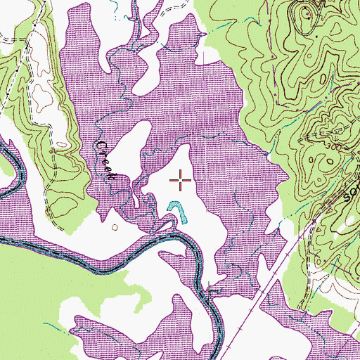 Topographic Map of Knap of Reeds Creek, NC
