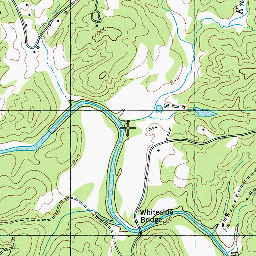 Topographic Map of Knob Creek, NC