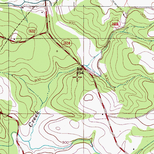Topographic Map of Knob Creek School, NC