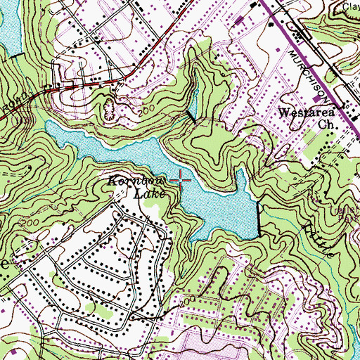 Topographic Map of Kornbow Lake, NC