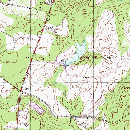 Topographic Map of Krinshaw Pond, NC