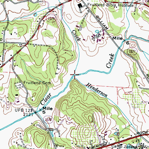 Topographic Map of Kyles Creek, NC