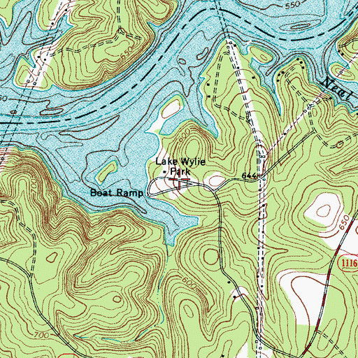 Topographic Map of Lake Wylie Park, NC