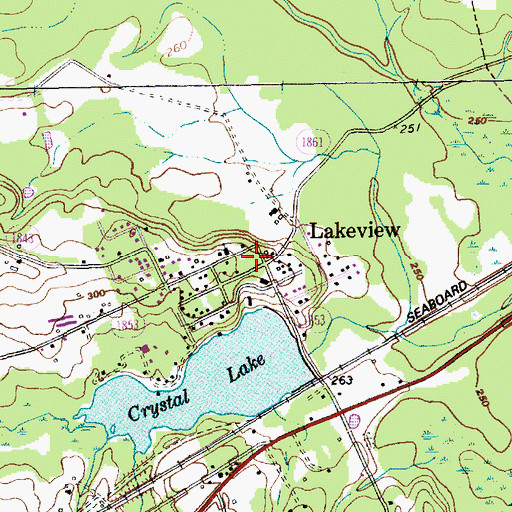 Topographic Map of Lakeview, NC