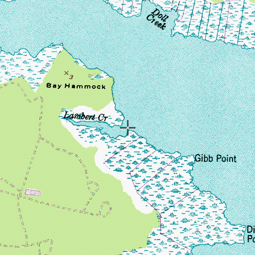 Topographic Map of Lambert Creek, NC