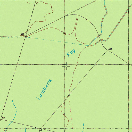 Topographic Map of Lamberts Bay, NC