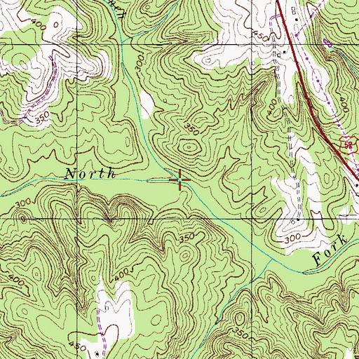 Topographic Map of Lampley Branch, NC