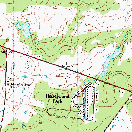 Topographic Map of Lancaster, NC