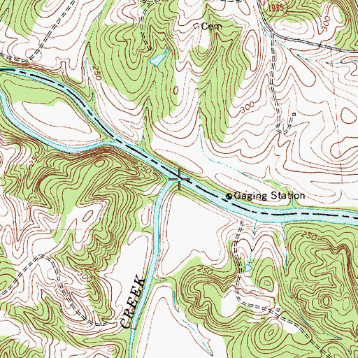 Topographic Map of Lanes Creek, NC