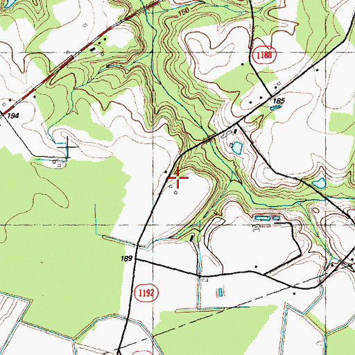 Topographic Map of Langston Store, NC