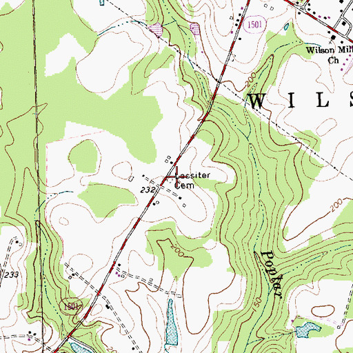Topographic Map of Lassiter Cemetery, NC