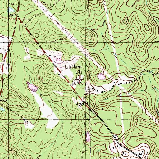 Topographic Map of Lathea Church, NC