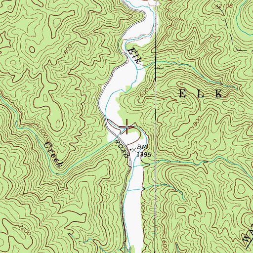 Topographic Map of Laurel Creek, NC