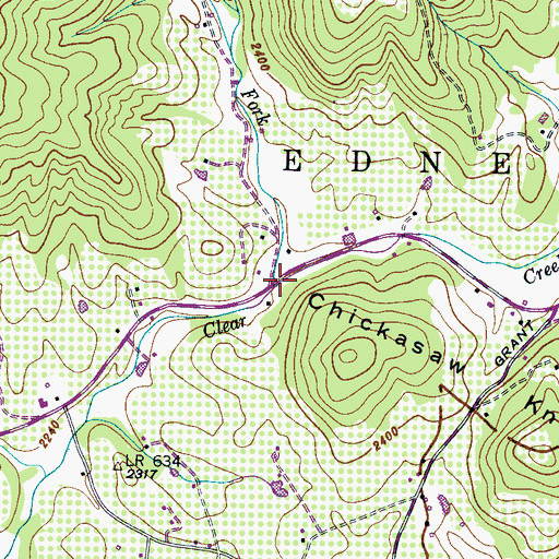Topographic Map of Laurel Fork, NC