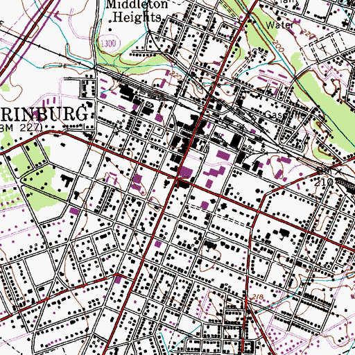 Topographic Map of Laurinburg, NC