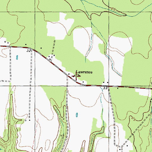 Topographic Map of Lawrence Church, NC