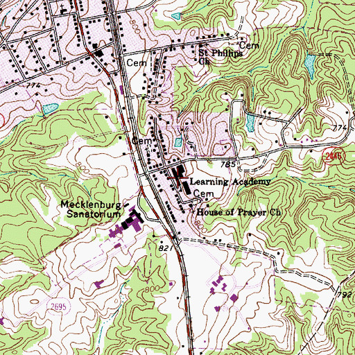Topographic Map of Learning Academy, NC