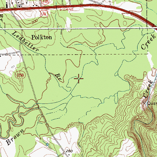 Topographic Map of Ledbetter Branch, NC