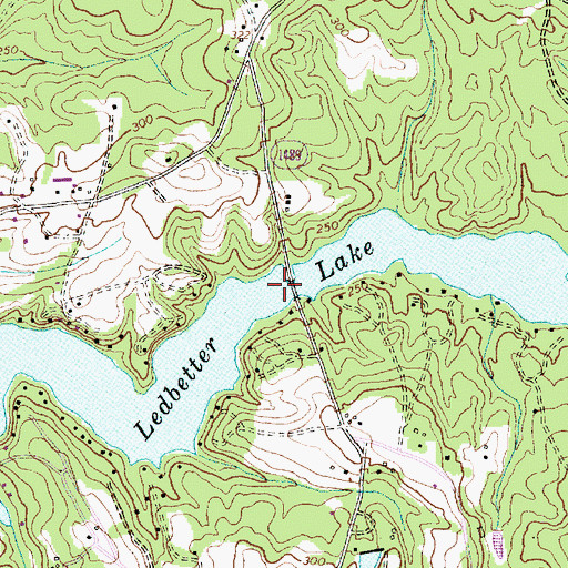 Topographic Map of Ledbetter Lake, NC