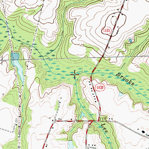 Topographic Map of Lee Branch, NC