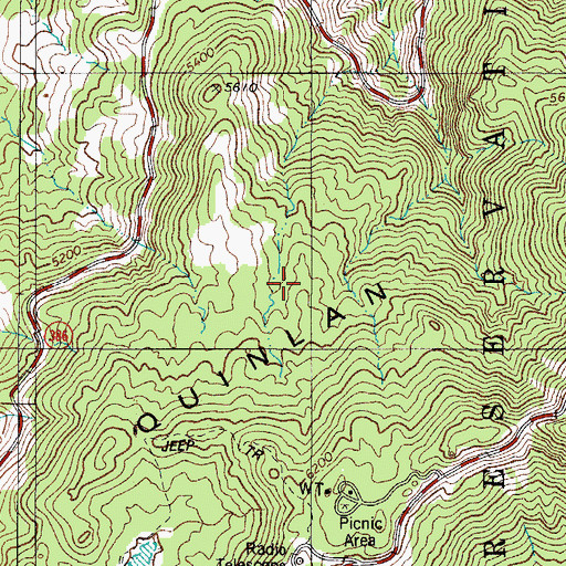 Topographic Map of Quinlan Mountains, AZ