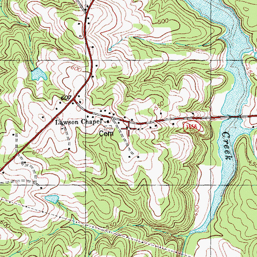 Topographic Map of Lee-Jeffers School, NC