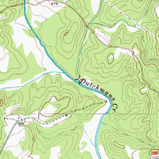 Topographic Map of Leepers Creek, NC