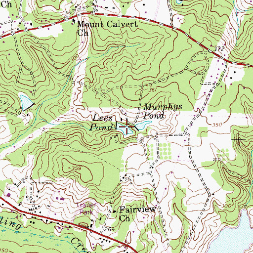 Topographic Map of Lees Pond, NC